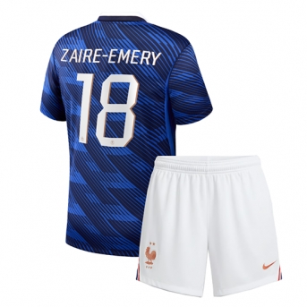 Billige Fotballdrakt Frankrike Warren Zaire-Emery #18 Replika Hjemmedraktsett Barn VM 2026 Kortermet (med bukser)